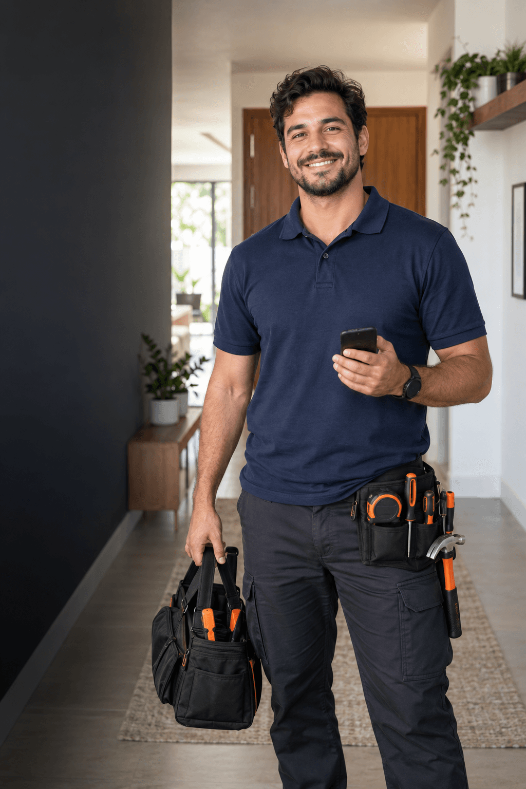 Profissional no controle do trabalho