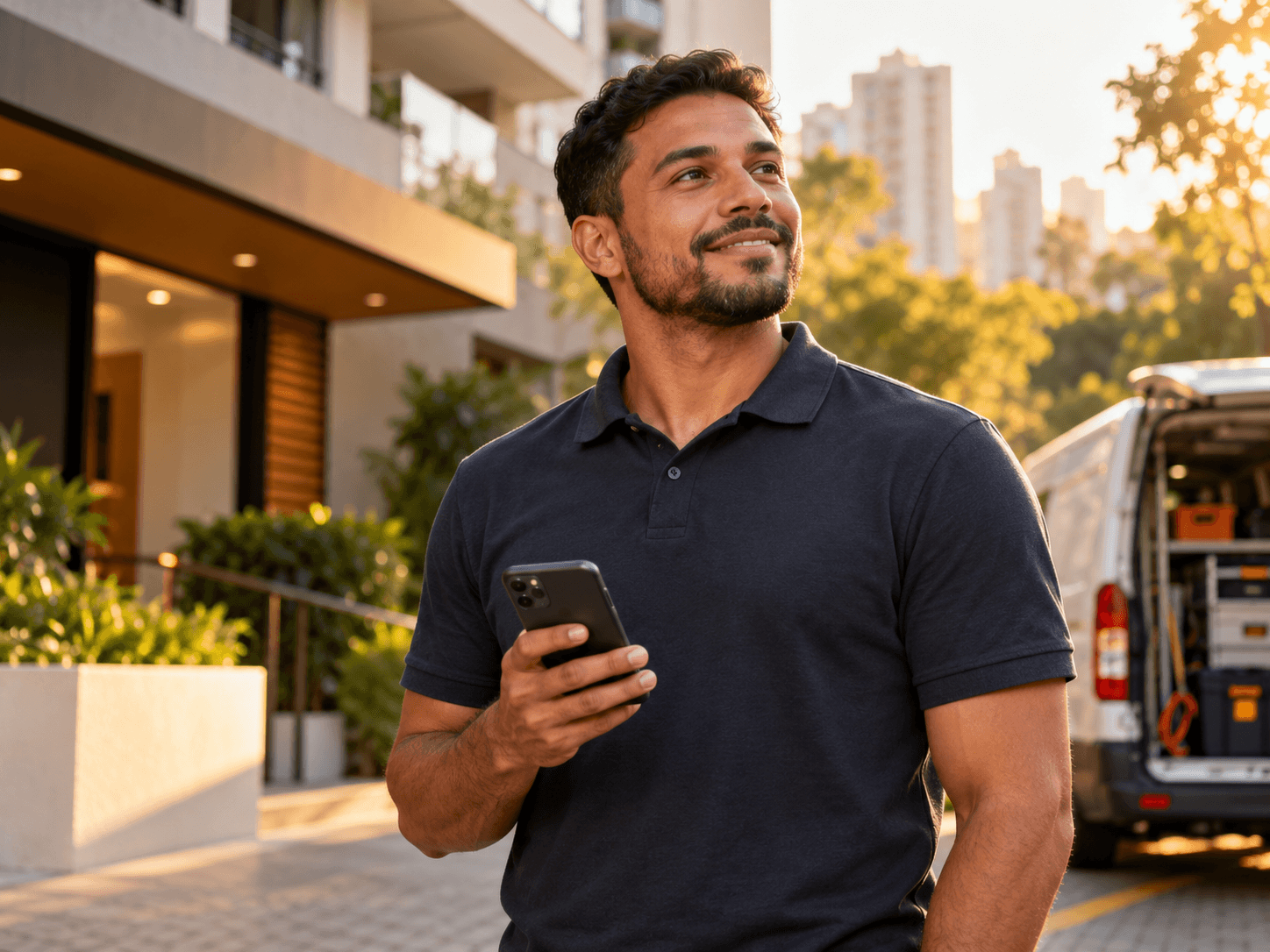 Prestador parceiro consultando benefícios no celular